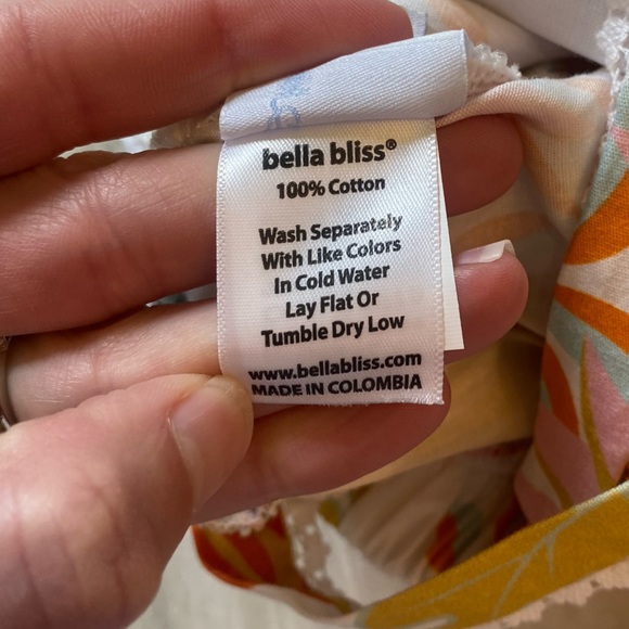 NWT Bella Bliss Tropical Print Crisscross Beezie Bubble Romper, size 6 months - Picture 11 of 11